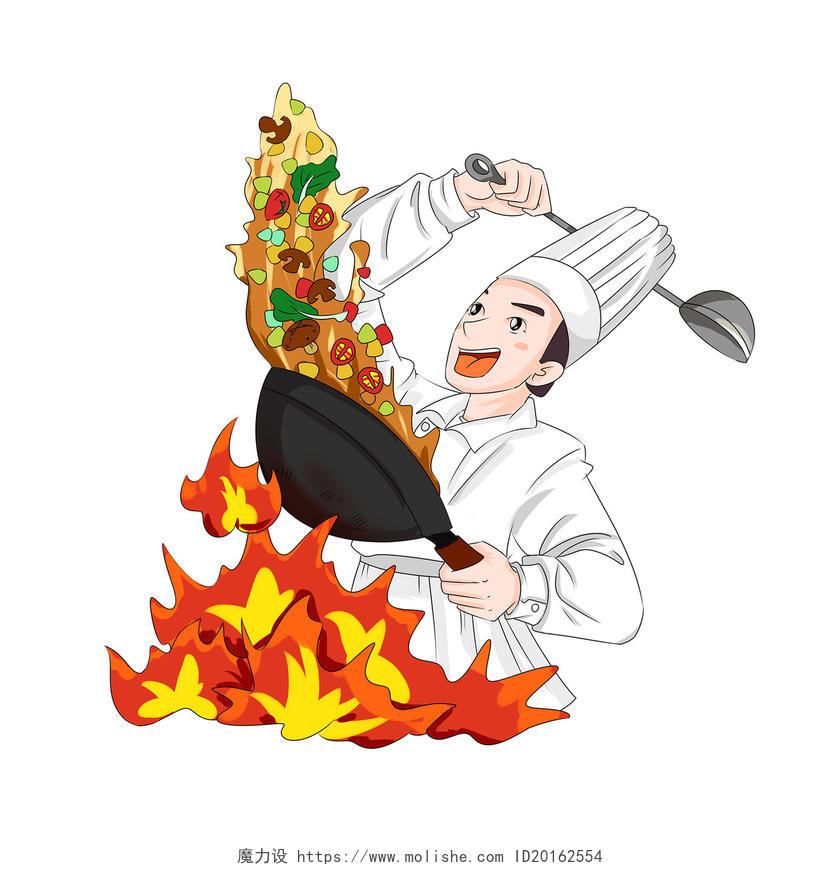 厨师大赛 厨子 手绘 卡通